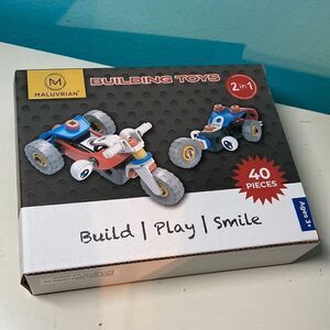 NEW! Maluvrian Building Toys - Bike Building Set Great Easter Basket Gift!